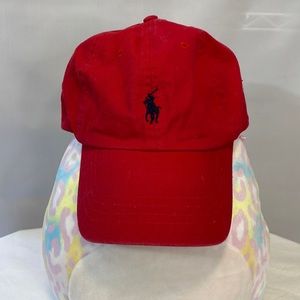 Red polo ball cap